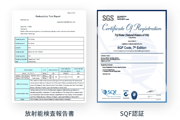 放射能報告書とSQF認証